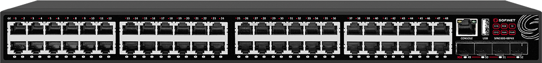 Коммутатор L3 SOFINET SFN3300-48P4X-2AC